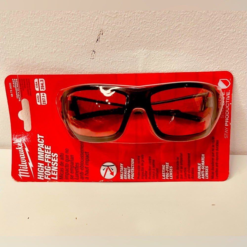 Sealed Milwaukee Clear Performance Safety Glasses